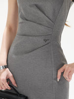 Ruched Midi Tank Dress