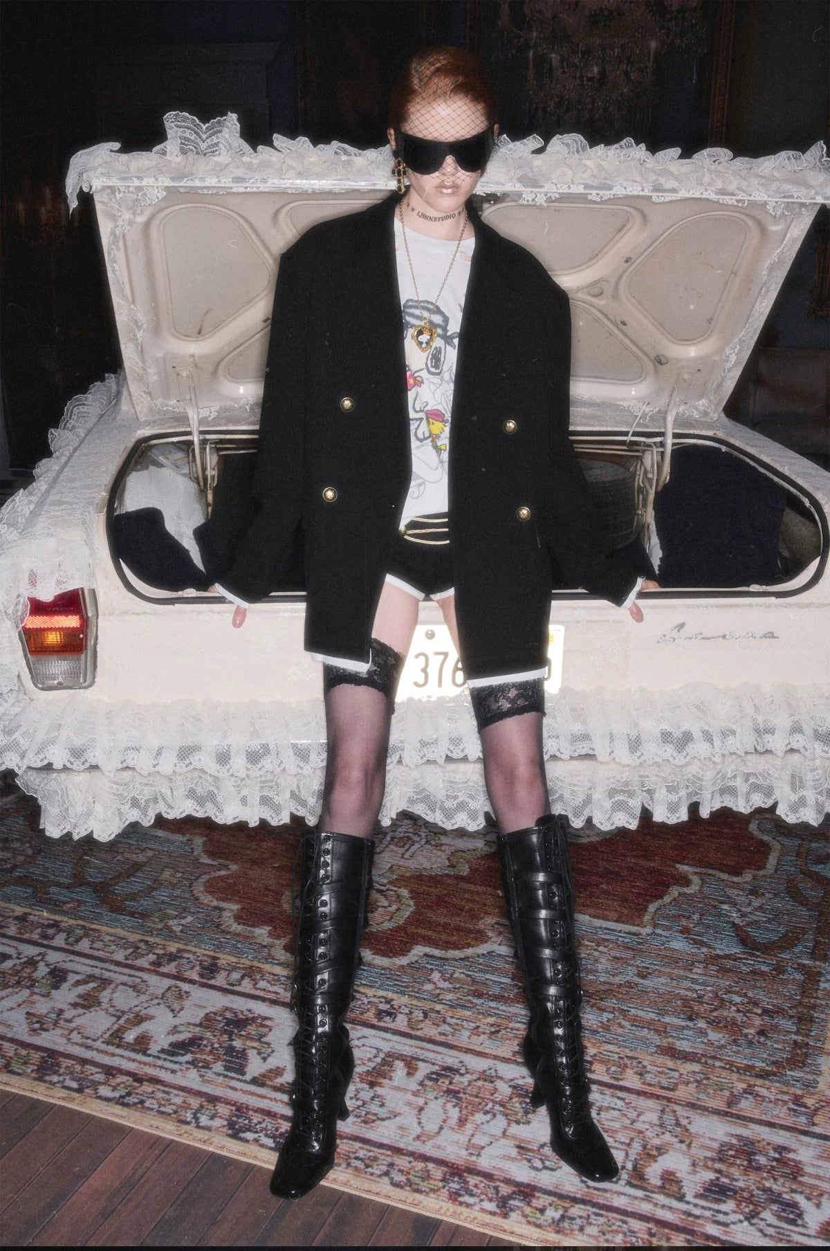 Black Contrast Layered Blazer