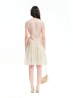Rhinestone Tie Pink Top
