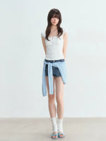 Square Neck Jacquard Top