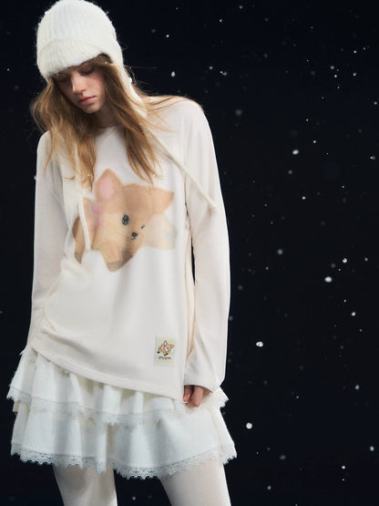 Off-White Deer Print Long-Sleeve T-shirt