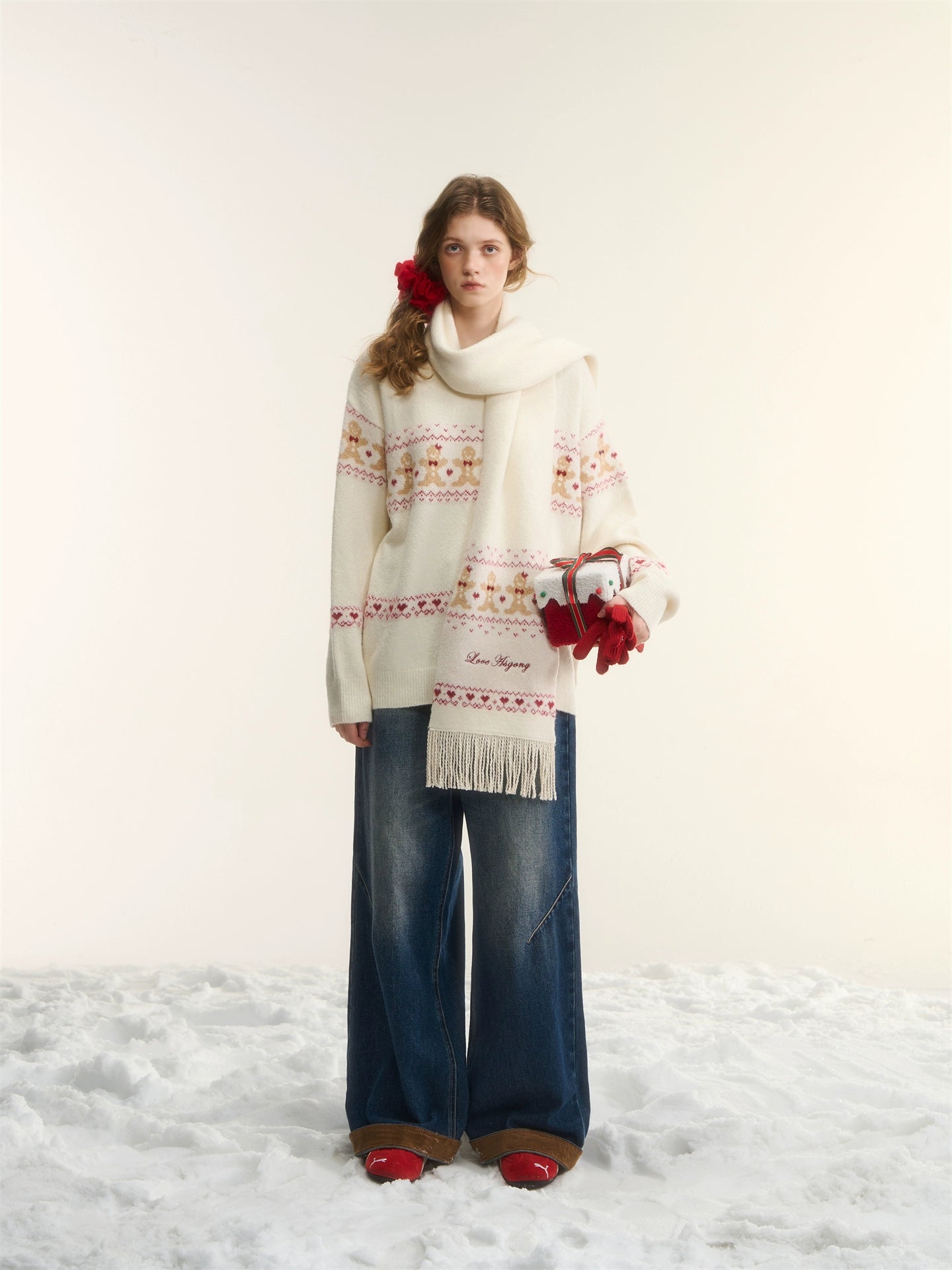 Fair Isle Gingerbread Sweater Set