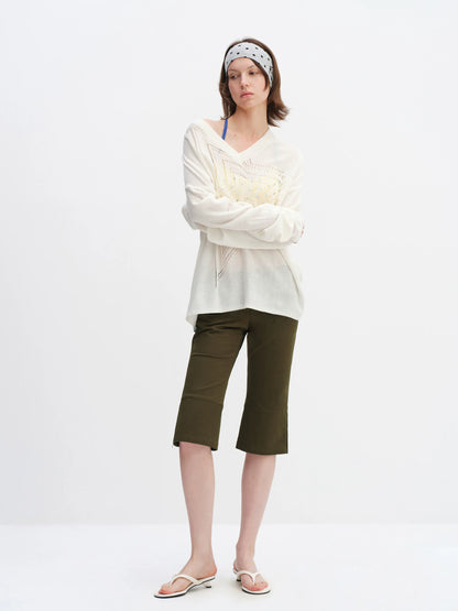 Original V-Neck Star Knit Top