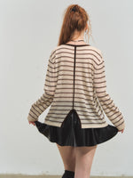 Vintage Striped Knit Blouse