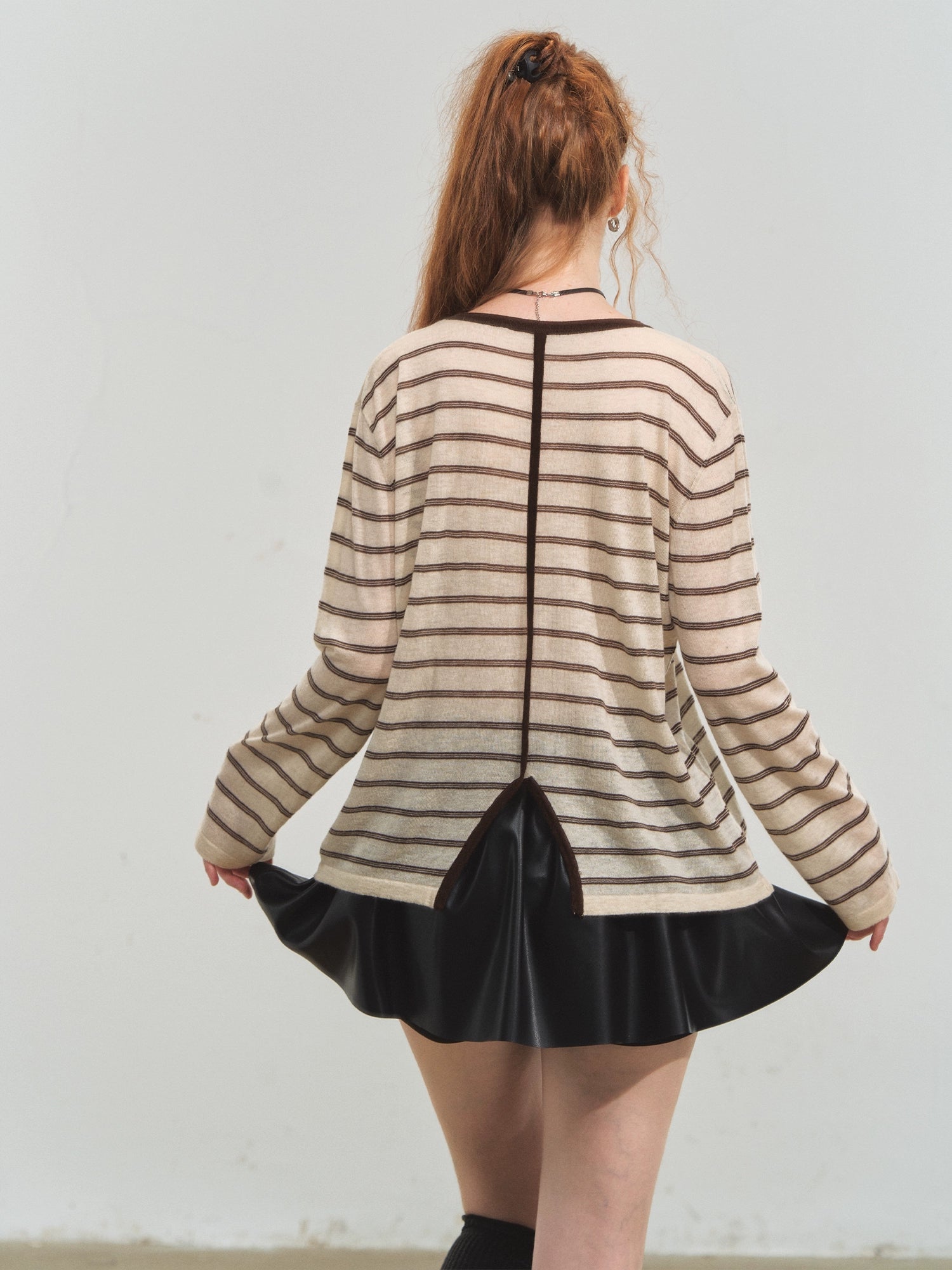 Vintage Striped Knit Blouse