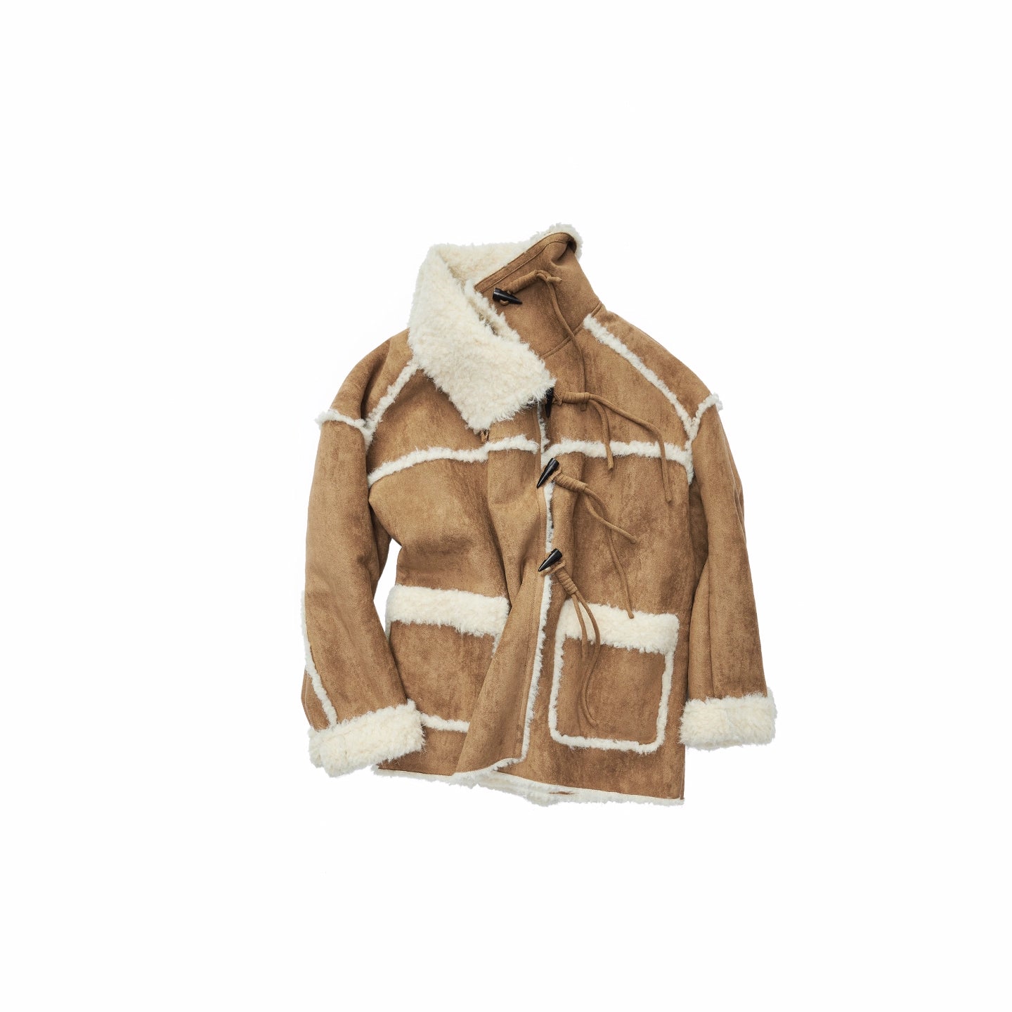 Reversible Shearling Toggle Jacket