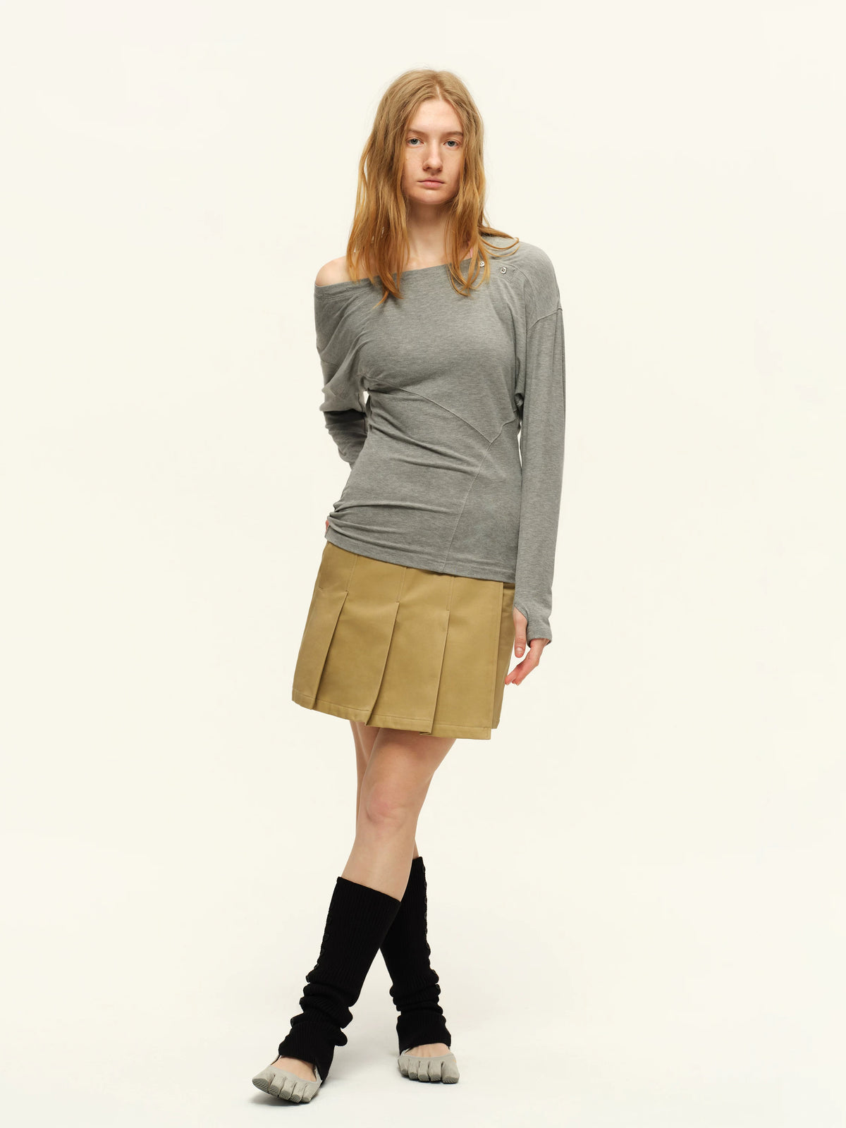 Off-Shoulder Draped Tee