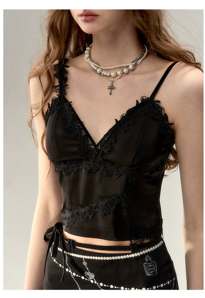 Lace Splicing Design Camisole Tank Top