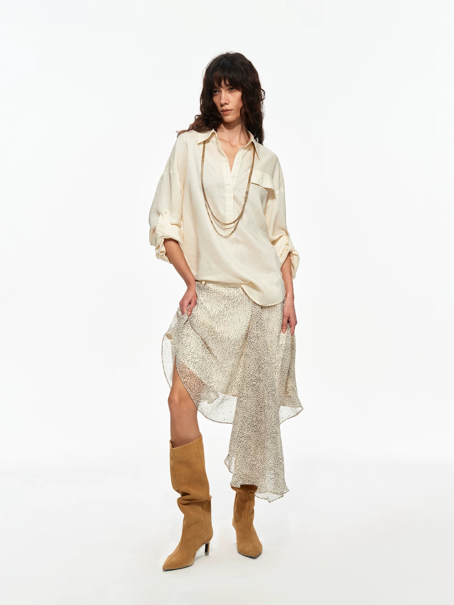 Printed Chiffon Skirt