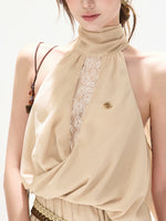 Lace Halter Maxi Dress