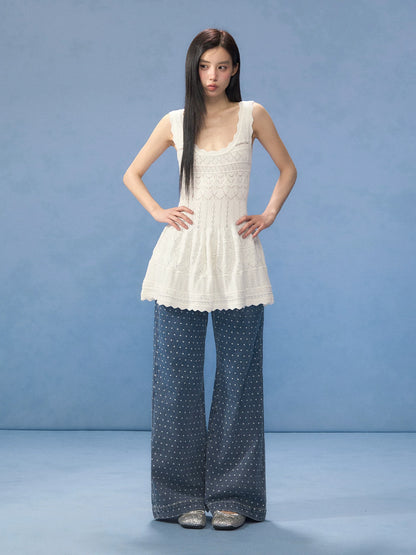 Blue Polka Dot Jeans