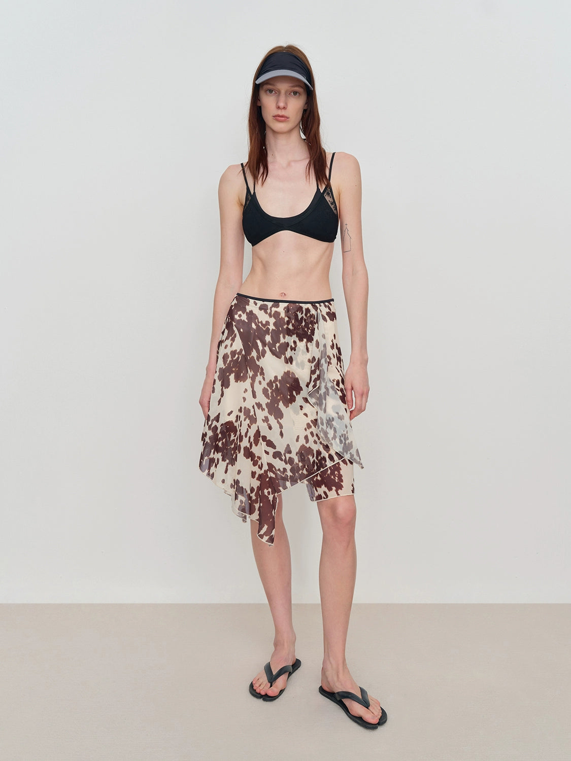 Irregular Flowy Mesh Skirt