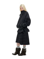 Vintage Plaid Wool Blend Jacket Set