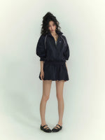 Floral Stand Collar Jacket & Dress Set