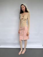 Two-Tone Buckle Knit Top