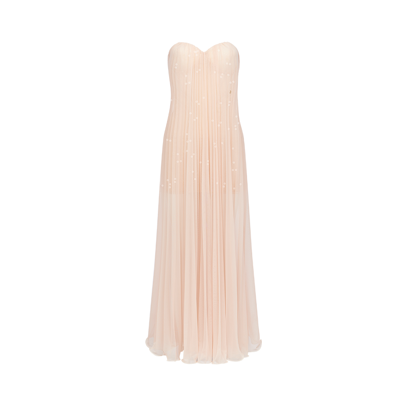 Thea Strapless Mesh Backless Dress