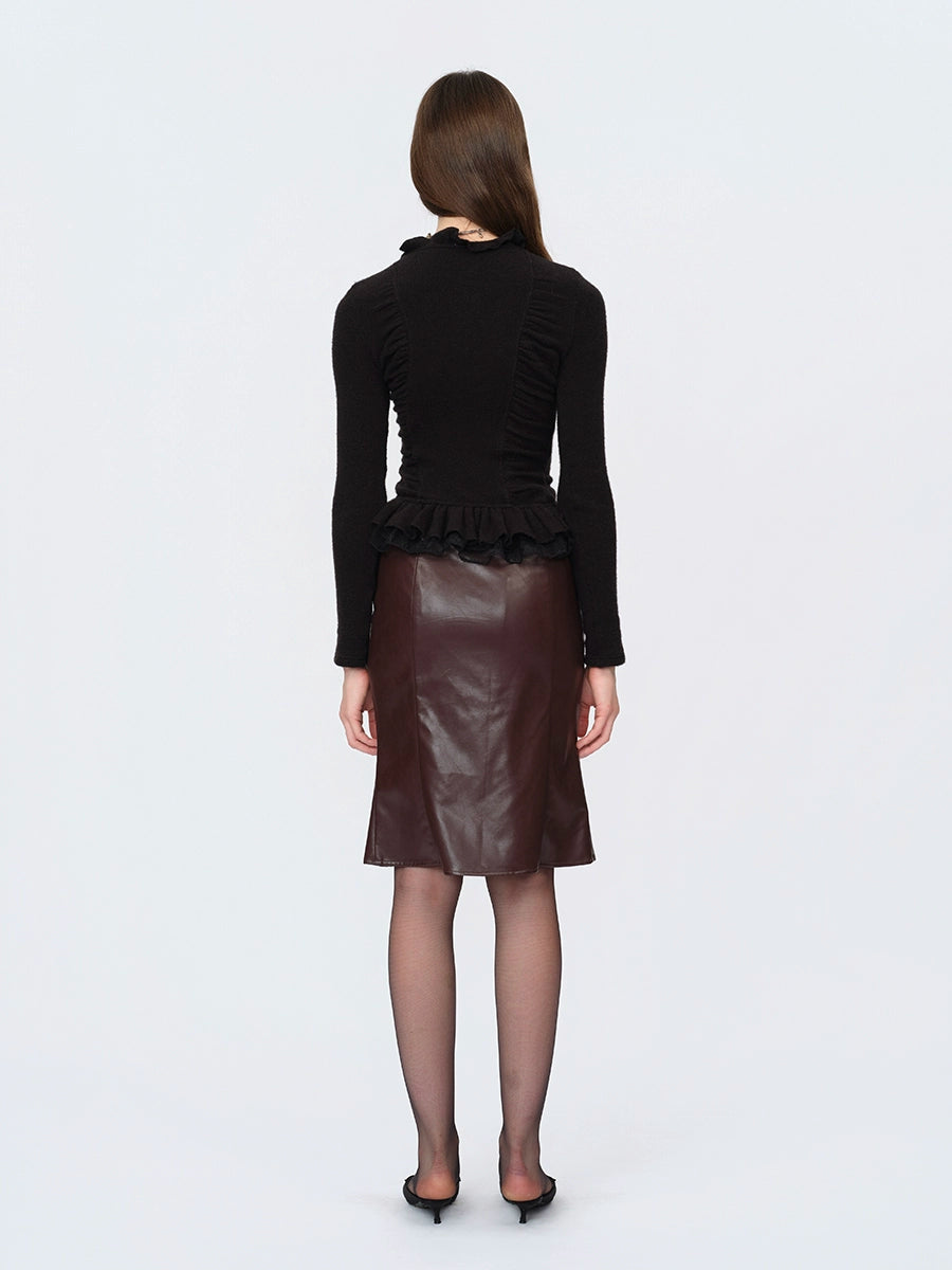 Knit Lace-Trim Panel Cardigans