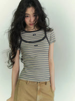 Stripe Tee & Cami Set