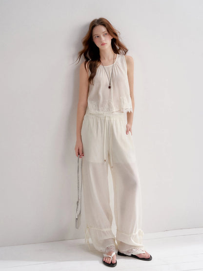 Lace Texture Two Piece Set