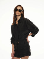 Linen Waist-Cinched Shirt Set