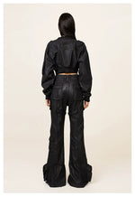 Ancient Myth Wax-coated Short Bomber Jacket