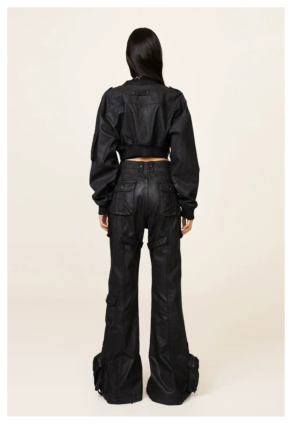 Ancient Myth Wax-coated Short Bomber Jacket