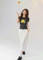 Workwear Casual Cropped Denim Pants