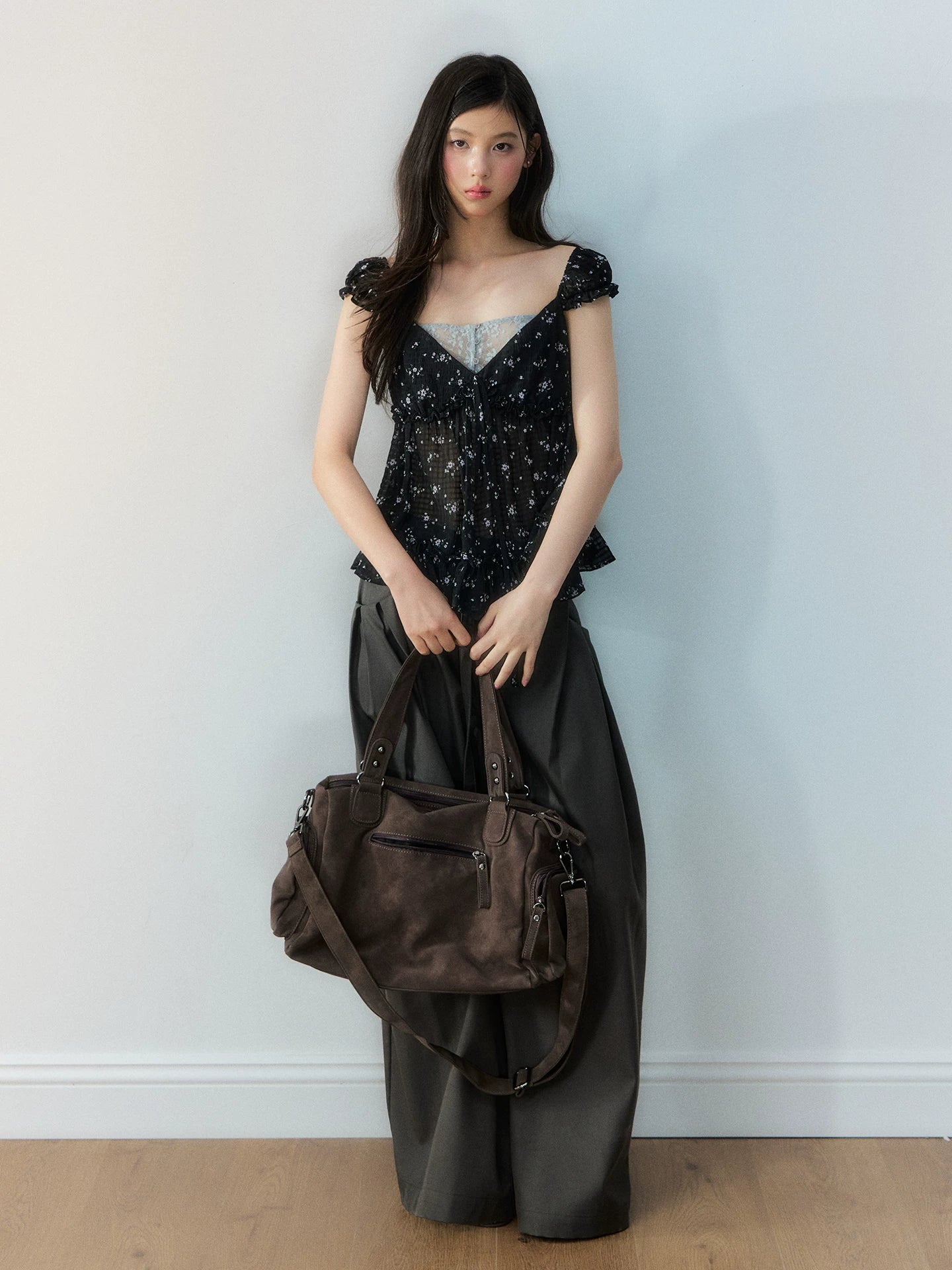 Faux Layer Lace Top