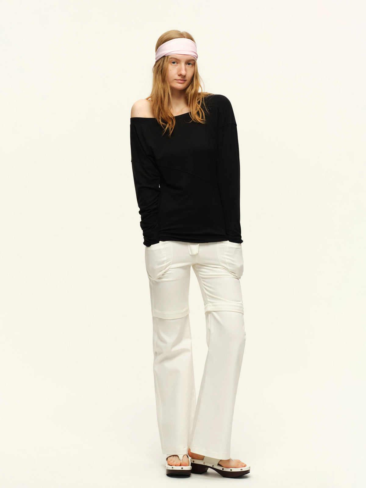 Off-Shoulder Draped Tee