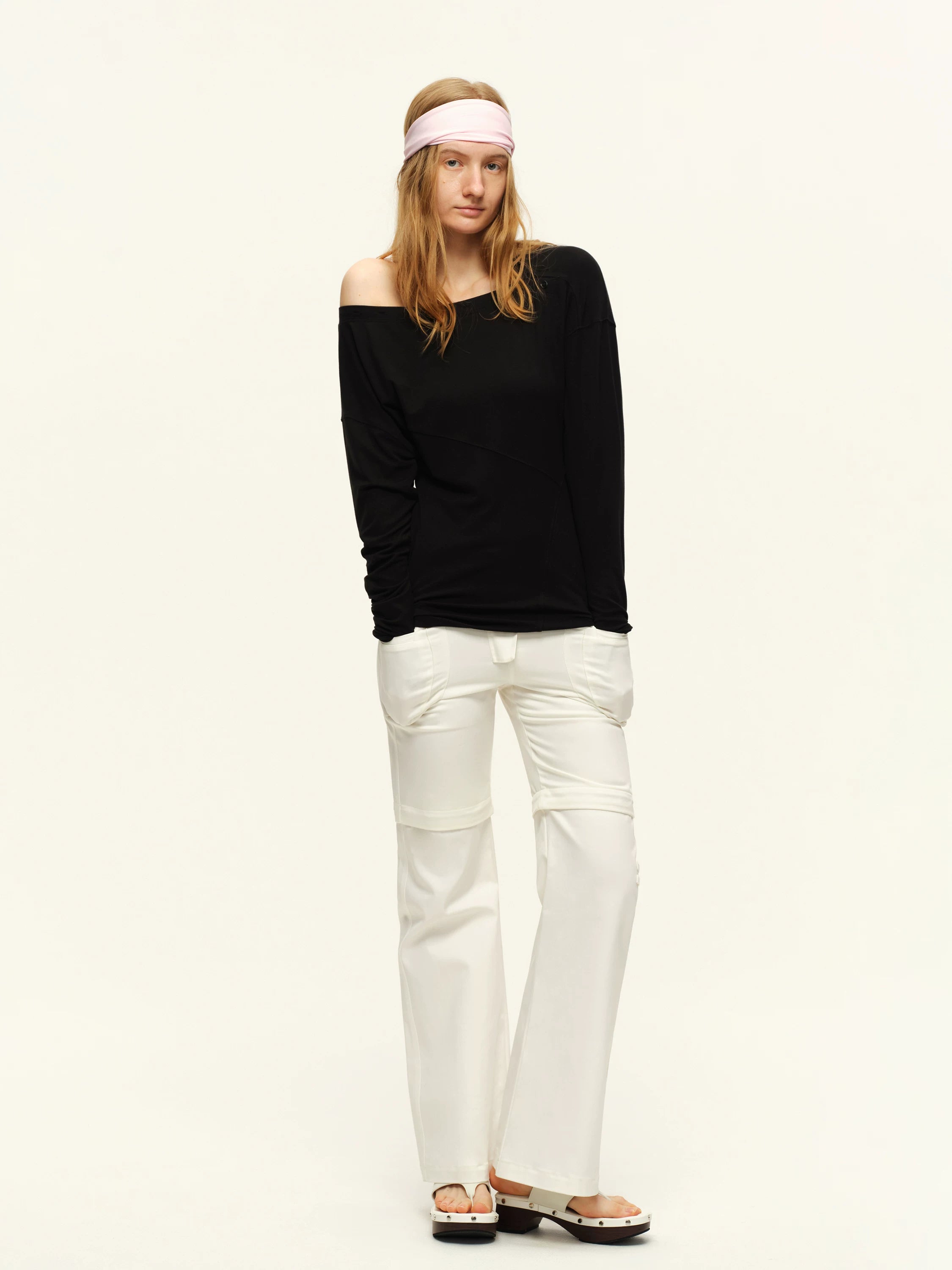 Off-Shoulder Draped Tee