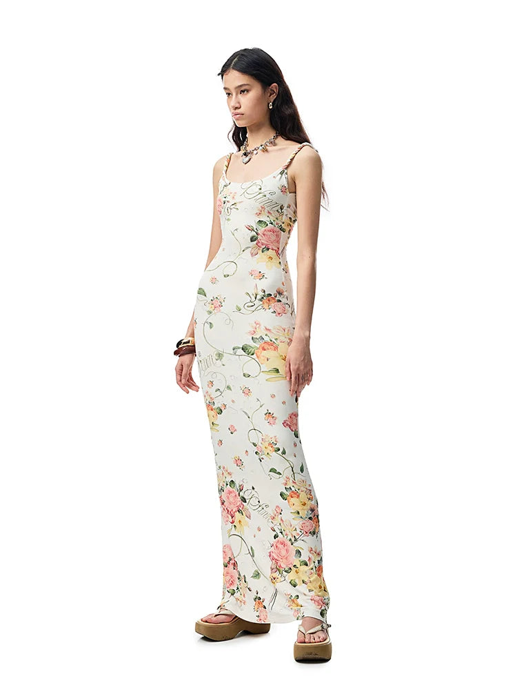 Floral Print Knot-Straps Sundress