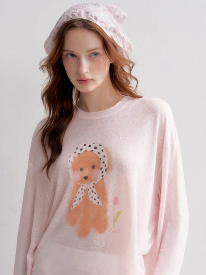 Dog Print Blouse