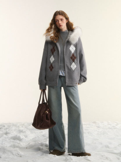 Light Blue Washed Distressed Straight-Leg Jeans