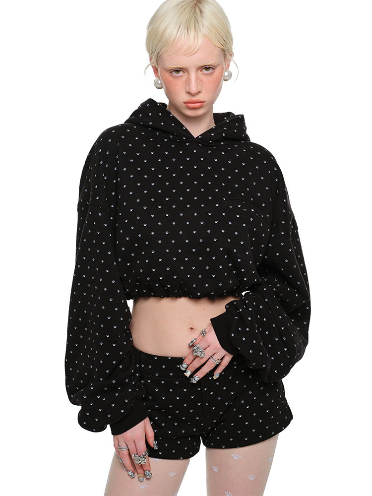 Cat Paw Polka Dot Sweatshorts