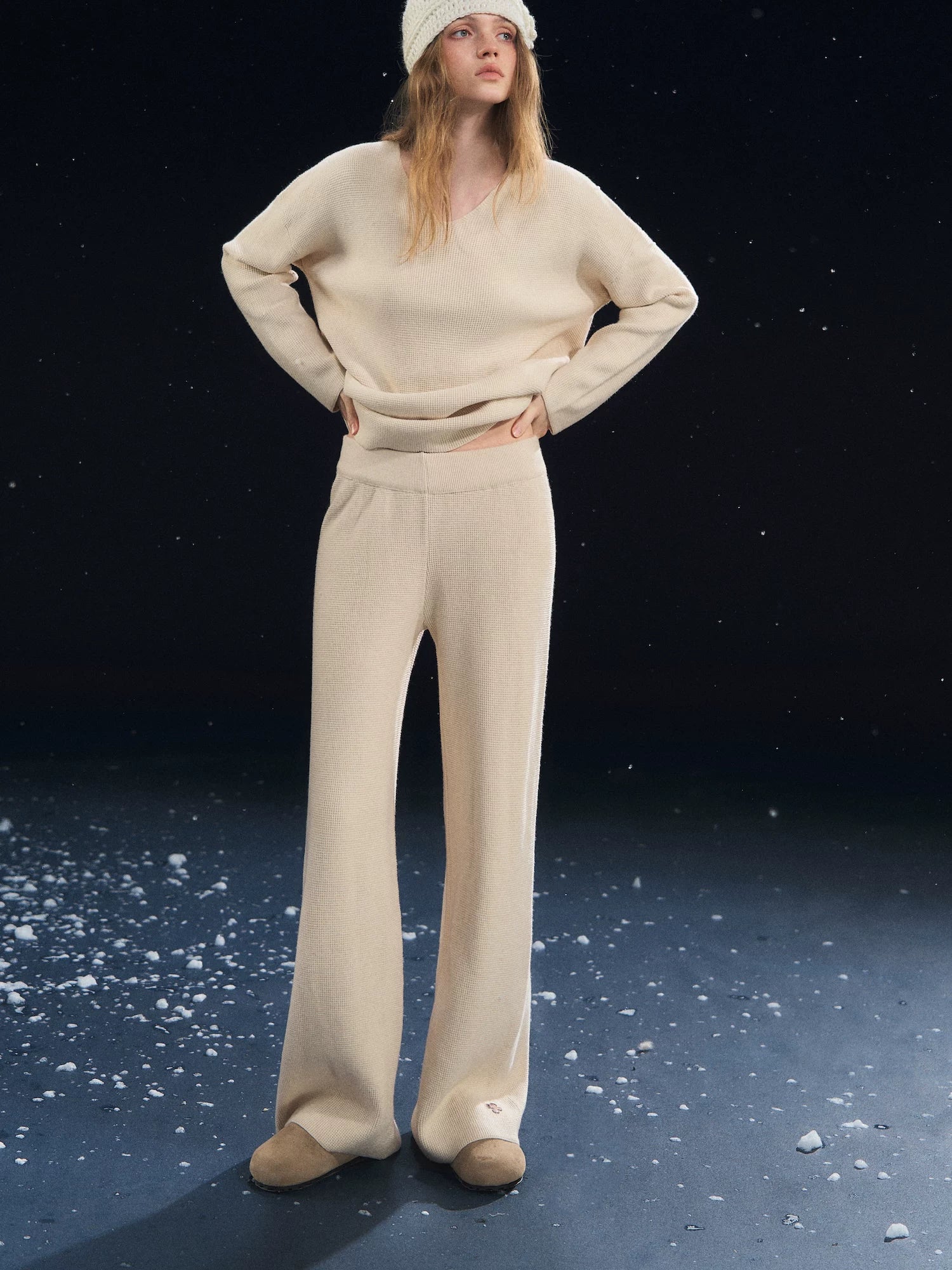 Waffle-Knit Lounge Set