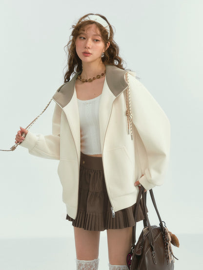 Colorblock Drawstring Hoodie