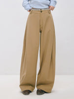 Double Waistband Pleated Wide Leg Pants