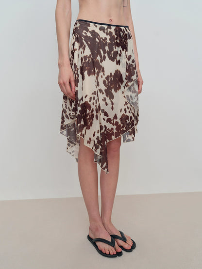 Irregular Flowy Mesh Skirt