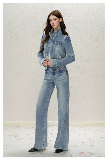 Lightning Whisker Washed Flare Jeans