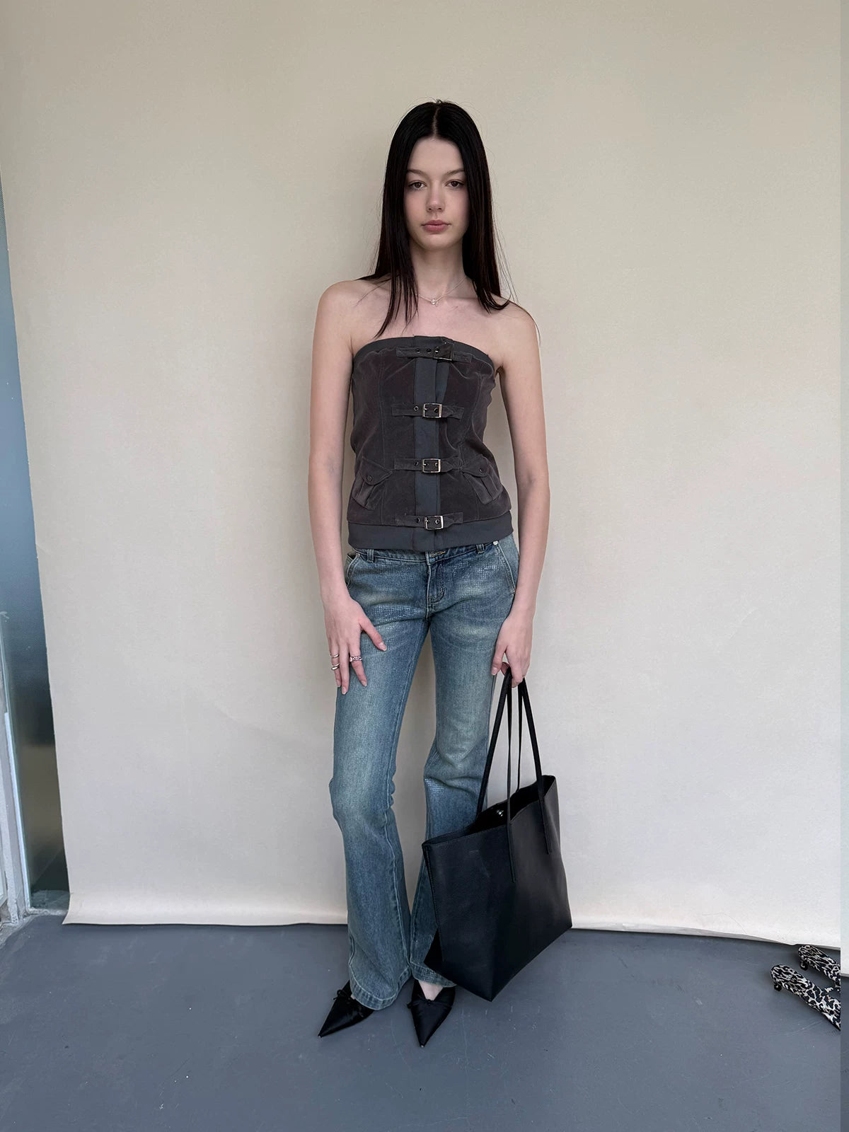 Velvet Strapless Tube Top