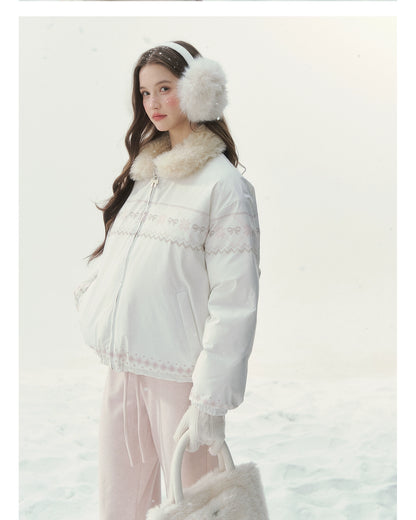 Reversible Fair Isle Down Jacket