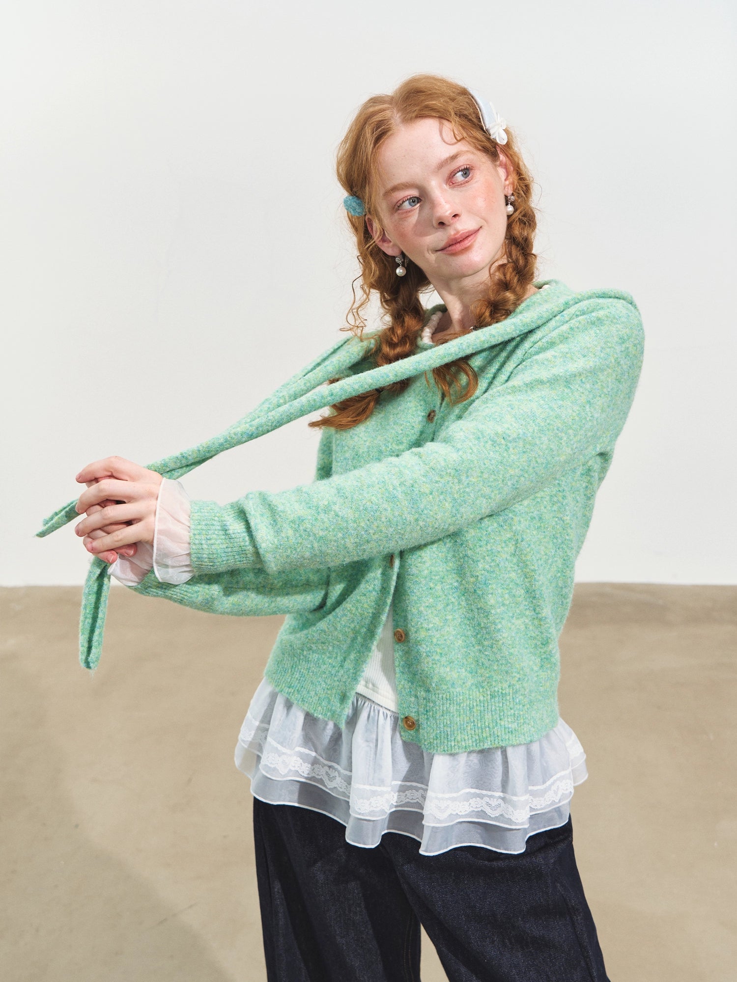 Hooded Shawl Edge Cardigan