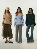 Cutout Shoulder Sweater