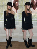Lace Trim Henley Top