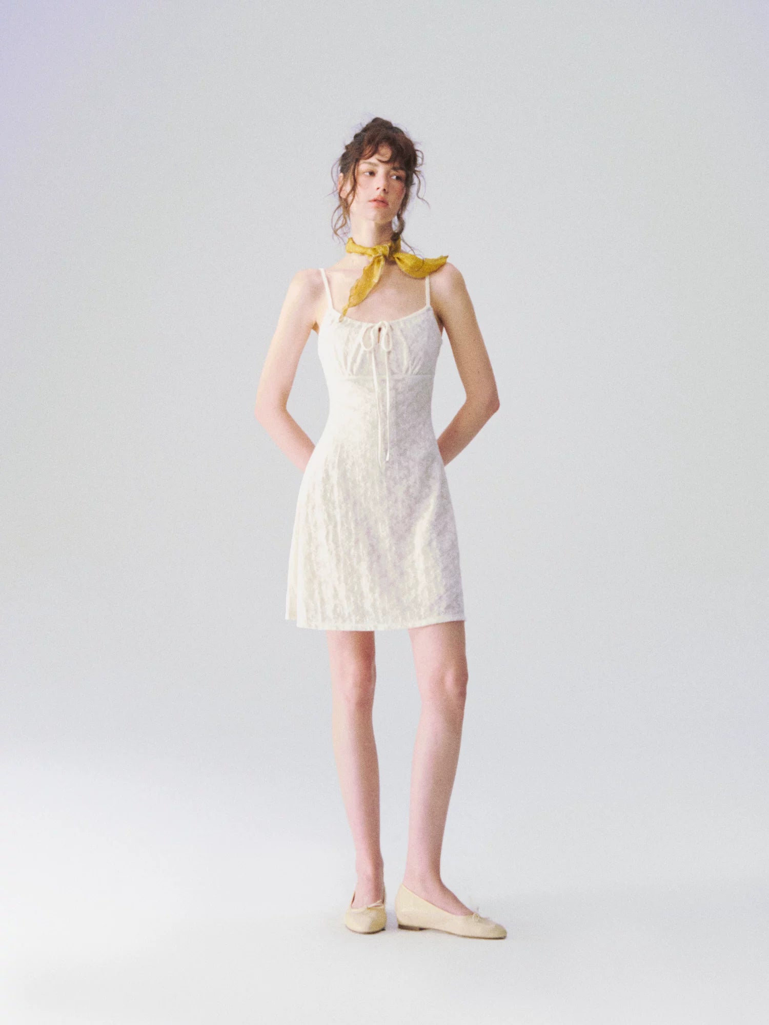 Jacquard Texture Slip Dress