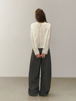 Draped Puff Sleeve Blouse