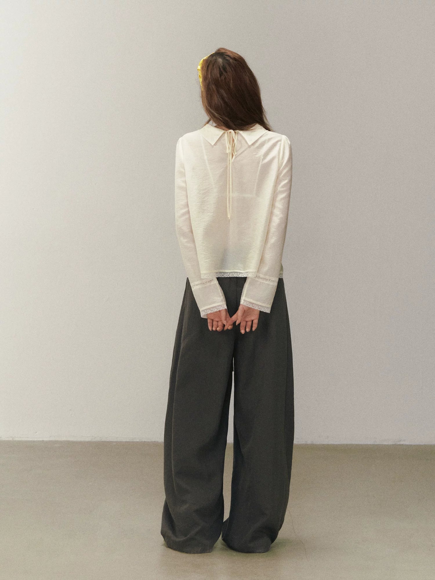 Draped Puff Sleeve Blouse