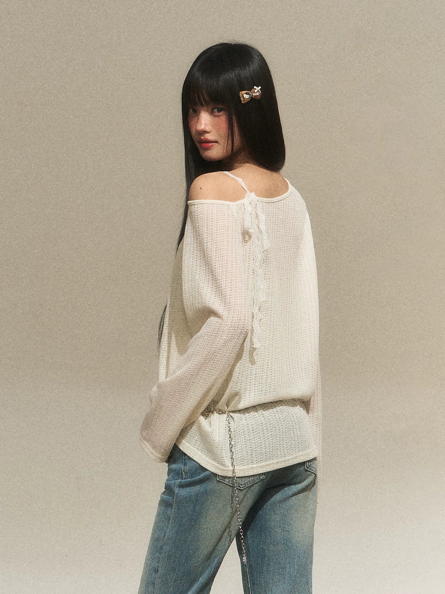 Asymmetrical Cutout Knit Top
