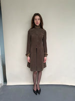 Detachable-Collar Wool-Blend Long Coat