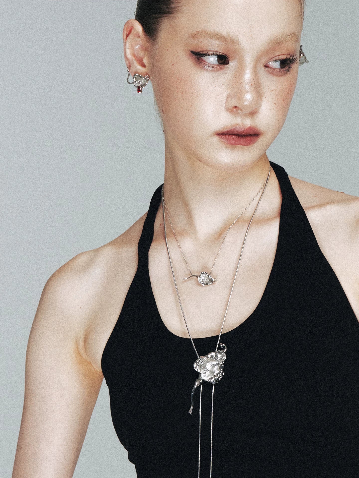 Floral Fine Chain Necklace